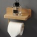 Solid wood brass paper towel holder toilet punch-free bathroom toilet creative kitchen roll paper holder toilet paper holder wooden Beech paper towel holder single roll