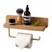 Solid wood brass paper towel holder toilet punch-free bathroom toilet creative kitchen roll paper holder toilet paper holder wooden Beech paper towel holder single roll