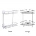 2 Tier Bathroom Shelf Wall Mounted No Drilling Shower Storage Basket Heavy Duty Aluminum Shower Organizer