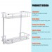 2 Tier Bathroom Shelf Wall Mounted No Drilling Shower Storage Basket Heavy Duty Aluminum Shower Organizer