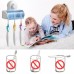 Toothbrush Rack Wall Mounted Toothbrush Holder Container with Cover Waterproof Dust-proof Suction Cup Electric Toothbrush Case Bathroom 5 Toothbrush Storage Organizer