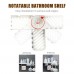 Bathroom Corner Shelf No Drilling Wall-mounted Storage Rack Holder Cabinets with Hooks 2 Tier Bathtub Bath Shower Caddy Basket Organizer Adhesive Kitchen Sink Storage Shelf