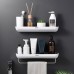 Bathroom Shelf Wall Mounted Shower Caddy No Drilling Shower Storage Basket Kitchen Storage Rack Shelf Shower Organizer for Shampoo Conditioner Soap Towels