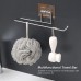 Towel Bar Power Towel Holder Bath Towel Clothes Hanger Nail-free Wall Mount Towel Rack Holder for Bathroom Kitchen Towel Storage Self