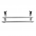 Expandable Double Towel Hanger Over Cabinet Cupboard Doors Stainless Steel Bath Towel Bar Towel Clothes Hanger Towel Rack Holder for Bathroom Kitchen Towel Storage Shelf