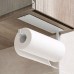 Paper Towel Holder Under The Cabinet Self Adhesive Paper Towel Rack Toilet Paper Roll Without Drilling Fits All Roll Sizes for Kitchen Bathroom