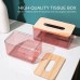 Paper Towel Dispenser Wood Tissue Box Cover Holder Countertops Bathroom Toilet Tissue Box Napkin Storage Box Home Kitchen Facial Tissue Box Cover for Bedroom Car Office