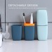 Toothpaste Holder Toothbrush Cup Portable Toothbrush Travel Container Electric Toothbrush Case Flosser Storage Organizer Toothbrush Case Dual Mugs Toothpaste Holder