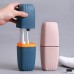 Toothpaste Holder Toothbrush Cup Portable Toothbrush Travel Container Electric Toothbrush Case Flosser Storage Organizer Toothbrush Case Dual Mugs Toothpaste Holder