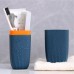 Toothpaste Holder Toothbrush Cup Portable Toothbrush Travel Container Electric Toothbrush Case Flosser Storage Organizer Toothbrush Case Dual Mugs Toothpaste Holder