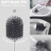 Toilet Brush Long Handle with Base Bathroom Cleaning Set Dead Corner Cleaning Brush (Black)