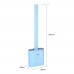 Wall Mount Flat Toilet Brush with Holder Silicone Toilet Bowl Cleaner Brush with Caddy Flexible Non-scratch TPR Bristles for Bathroom Easy Under Rim Cleaning