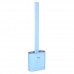 Wall Mount Flat Toilet Brush with Holder Silicone Toilet Bowl Cleaner Brush with Caddy Flexible Non-scratch TPR Bristles for Bathroom Easy Under Rim Cleaning