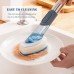 Soap Dispensing Brush Kitchen Brush with Stand 3 Brush Dish Brush with Soap Dispenser for Pot Pan Dishes Sink Bathroom Cleaning