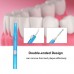 80pcs Double-ended Toothpick Plastic Tooth Picks Dental Floss Interdental Brush Teeth Stick Dental Hygiene Tools