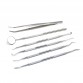 6pcs Stainless Steel Dental Tools Kit Teeth Tartar Scraper Mouth Mirror Oral Pick Tool Teeth Scaler for Individual & Professional   Use