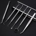 6pcs Stainless Steel Dental Tools Kit Teeth Tartar Scraper Mouth Mirror Oral Pick Tool Teeth Scaler for Individual & Professional   Use