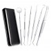 6pcs Stainless Steel Dental Tools Kit Teeth Tartar Scraper Mouth Mirror Oral Pick Tool Teeth Scaler for Individual & Professional   Use