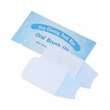 50pcs Teeth Wipes Oral Brush Ups Disposable Dental Deep Cleansing Finger Tooth Wipes Fresh Breath Mint Flavor Teeth Whitening Strips Oral Care