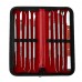 Stainless Steel Wax Carvers Set Double Ended Wax Carver with Storage Case 10pcs Dental Waxing Tool Kit