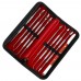 Stainless Steel Wax Carvers Set Double Ended Wax Carver with Storage Case 10pcs Dental Waxing Tool Kit