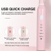 SA-86 Electric Toothbrush USB Rechargeable Toothbrush High Frequency Little Noise Timing Toothbrush 5 modes Adjustable Waterproof 4 Brush Heads