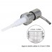 Stainless Steel Soap and Lotion Dispenser Pump Dispenser Replace Head Bottle Dispenser Pumps Polished Replacement Pump Apply to 2.5cm/ 0.98in Diameter